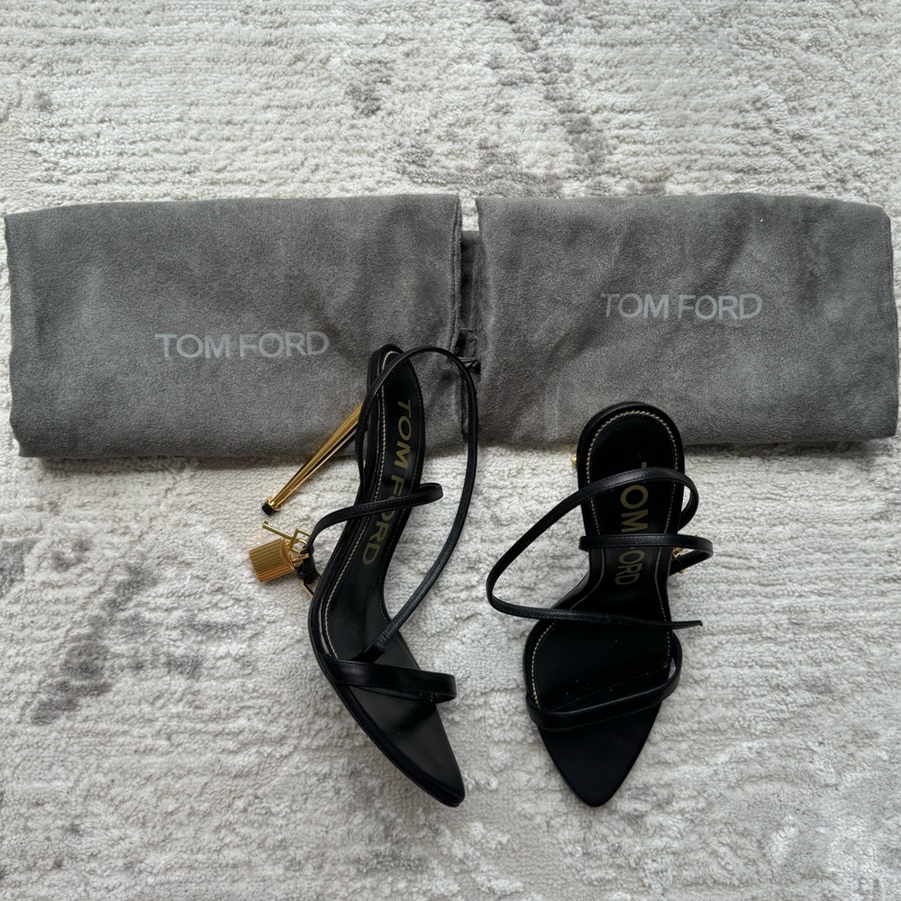 TOM FORD Lock Stiletto Sandals, best seller!!! Size 39, but it’s really on 38/5